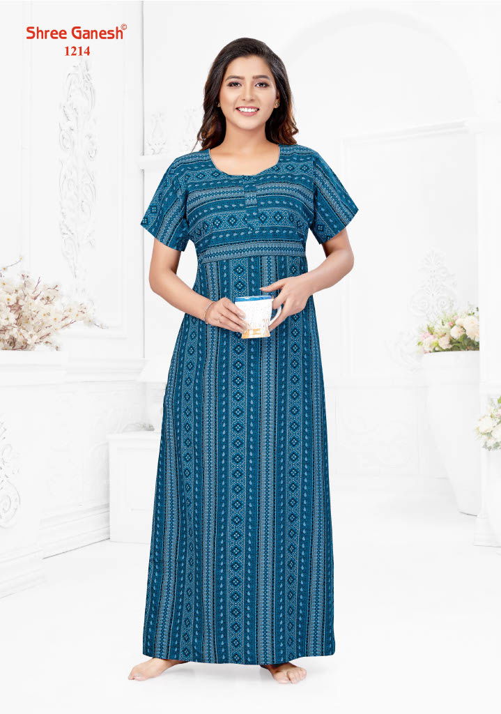 Kavya Vol 2 By Shree Ganesh Printed Cotton Nighty Wholesale Shop In Surat
